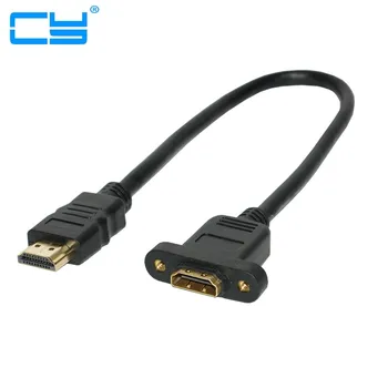 

3D V1.4 HDMI Macho para a Femea M/F Adaptador de Extensao de Linha de Montagem Em Painel 1080 P Para Projetor Monitor de BD joga