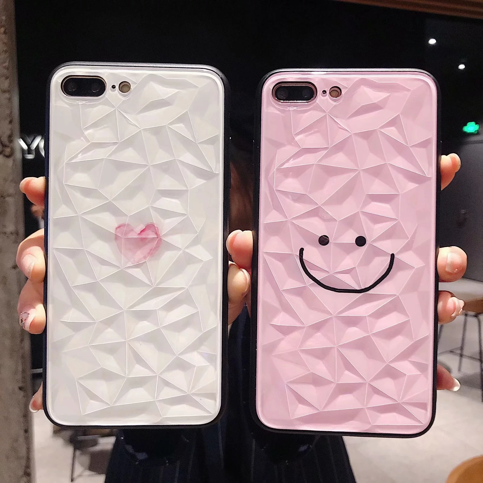

IMIDO New Diamond Pattern TPU Silicone Cases For iphone 6/7/8/X /Xs/ Xsmax/Xr Case Cute Cartoon Anti-fall Fashion IPhone 7 Cases
