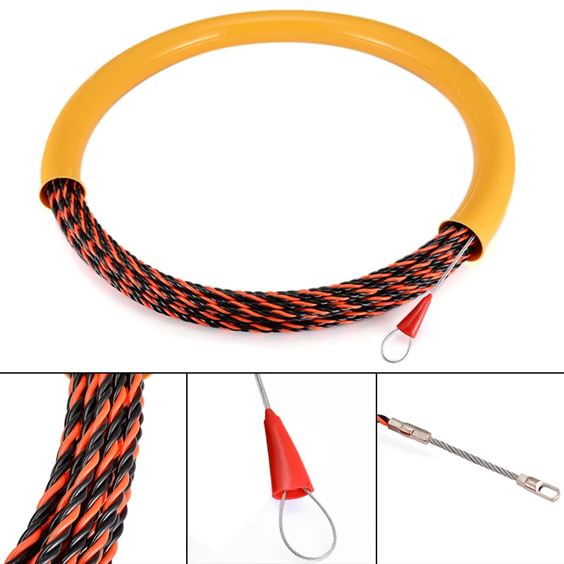 

New Cable Push Puller 650KG Wire Puller Rodder Conduit Snake Fish Tape Tested Corrosion Resistant 30M x 6mm