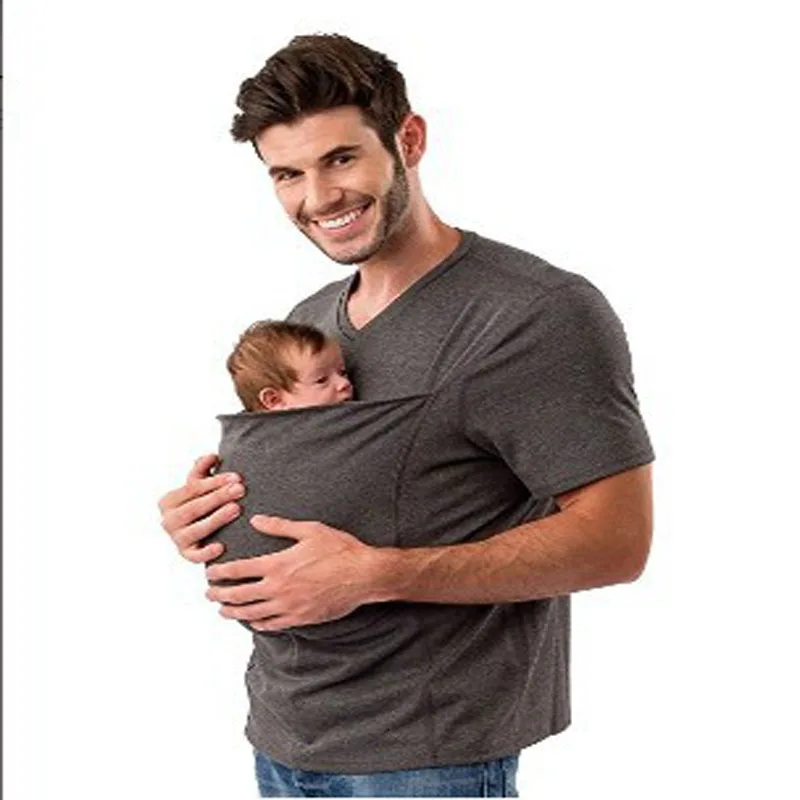 Father Carrier T shirt tops baby carrier packback multifunction summer