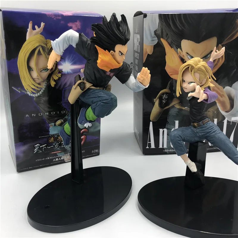 Dragon Ball Z Android 17 Android 18 Sprinting Ver. Фигурка DBZ Гоку истребитель лазурит ПВХ Коллекция Модель 17 см