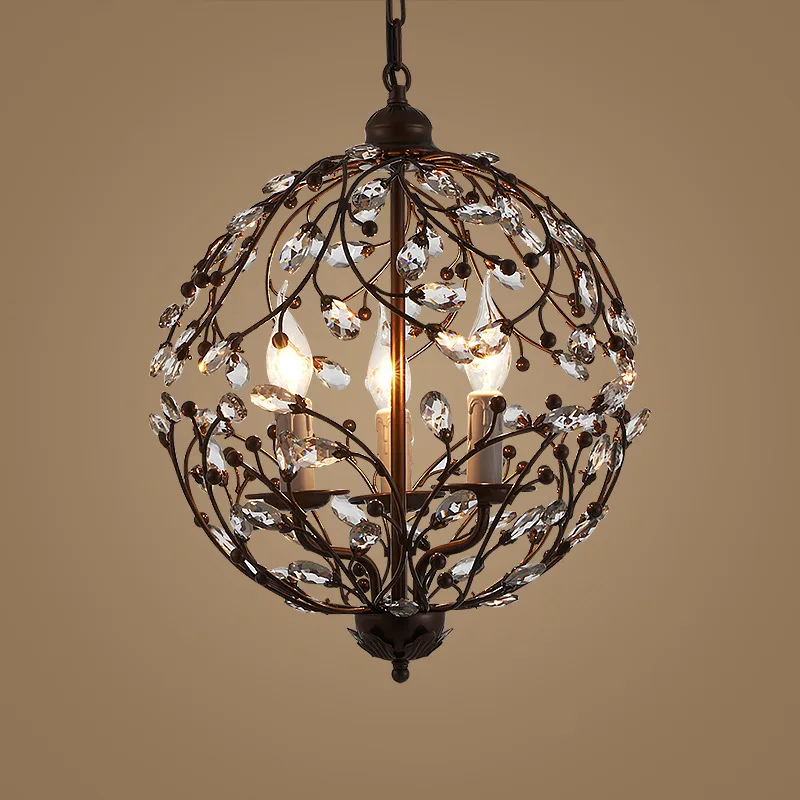 

Candles K9 Crystal Pendant Lights Hanging Lamps spherical Tree Leaf Crystal Abajur Lustre De bar Home Bedroom Lampadario Lamp
