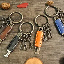 K-5 из натуральной воловьей кожи старинный ключ кольцо кошельки смарт-брелок для ключей коллектор ключница Органайзер с открывалкой для бутылок