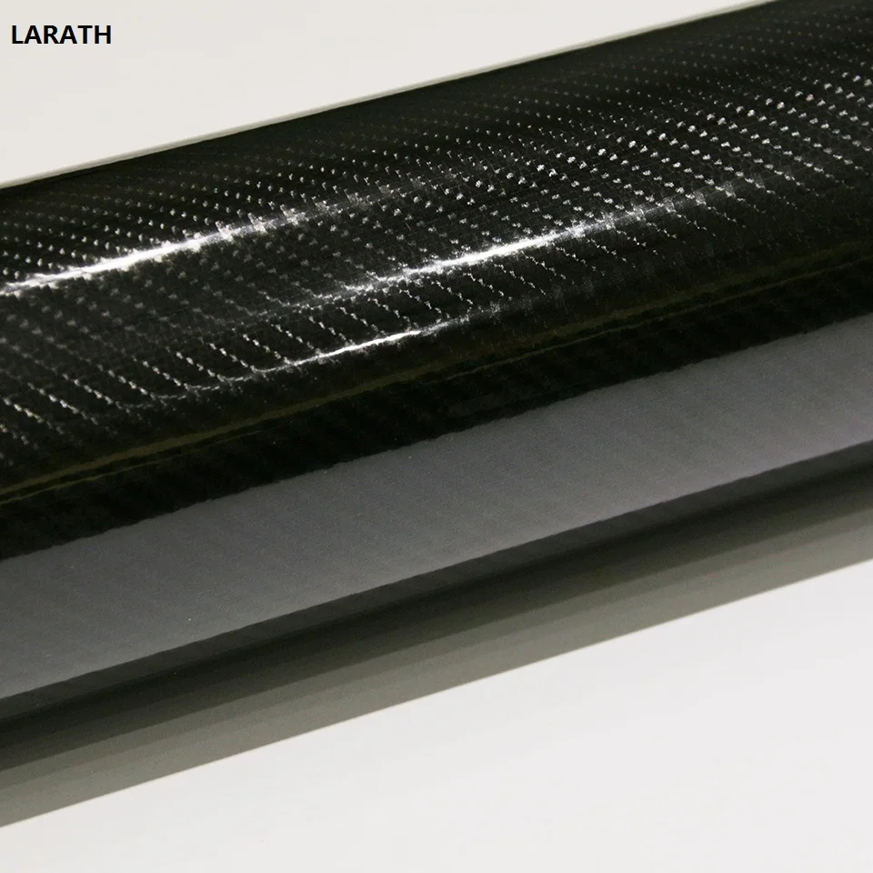 LARATH Car Styling 152cm*30cm High Gloss 5D Black Carbon Fiber Vinyl