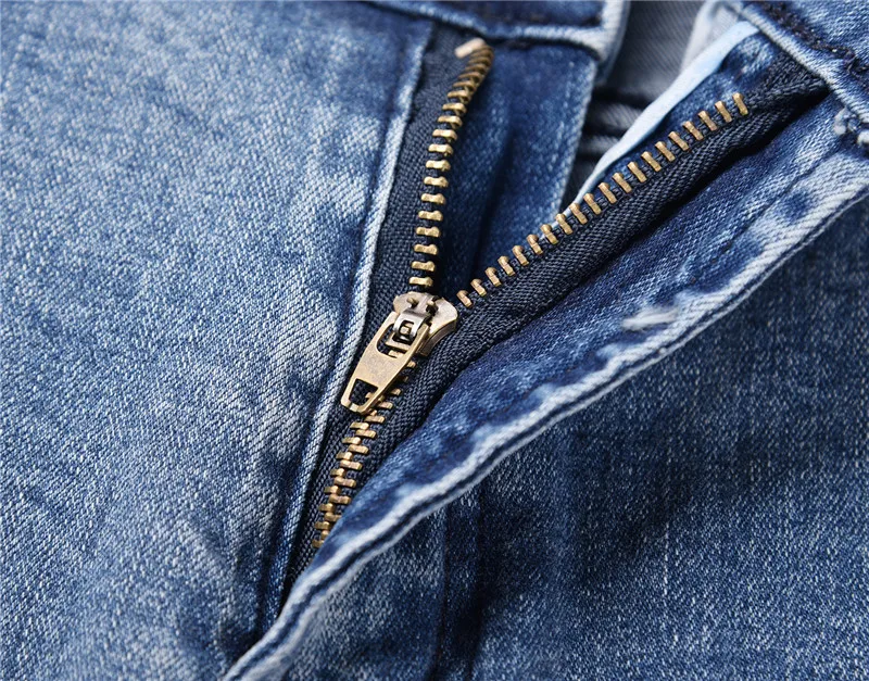 Темно-иконочное покрытие рваные обычные мужские джинсы 2018 Здравствуйте-end модные джинсы мужские джинсовые брюки мужские плюс строка