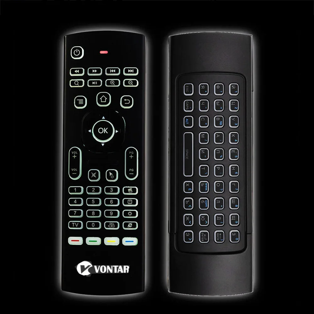 MX3 мини беспроводная клавиатура Air Mouse mx3 pro с подсветкой умный голосовой пульт