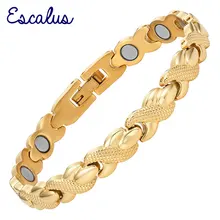 Escalus женский классический крест магнитный браслет из нержавеющей стали золотой цвет браслет женские ювелирные изделия био подарок браслет Шарм