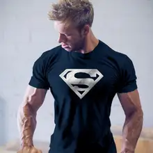 Мужская рубашка, золото, серебро, Супермен, одежда, хлопок, бодибилдинг, фитнес, 3D рубашка, короткий рукав, модный, цельный, приталенный крой