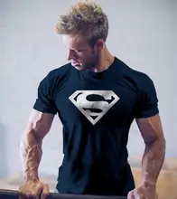 Men t-shirt Gold Silver Superman clothing Cotton Bodybuilding Fitness 3D t shirt short Sleeve fashion one piece slim fit