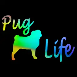 Чехол pug Life стены дверной звонок с дверью для Стекло автомобиля Стикеры ноутбук Грузовик Мотоцикл винил