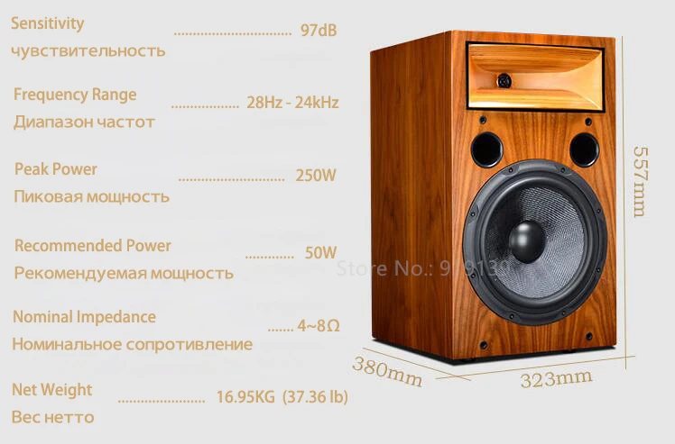 Мощный звук Hi-Fi аудио 10 дюймов 2-полосная в виде книжной обложки Динамик пара для Гостиная дома Кино Театр объемный Системы