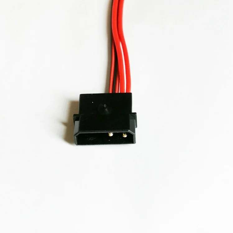50 шт./лот см IDE Molex штекер 2 * DC 5 мм x 1 адаптер питания кабель 12 В 18AWG