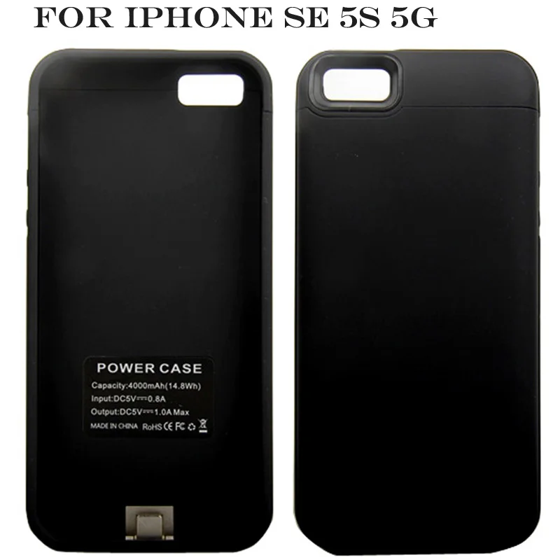 4000mAh Battery Case For iPhone SE Ultra Thin Backup Charger Cover For