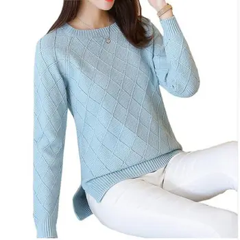 

New Thick Warm Autumn Winter Women Sweater Fashion Casual Knitted Ladies Tops Long Sleeve Female Pullovers Sweater Ac327