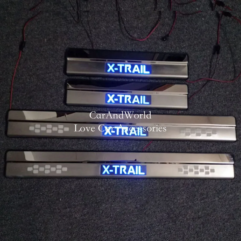 

Stainless Steel Door Sill Scuff Plate Cover For 2014-2018 Nissan X-Trail X Trail Rogue T32 Welcome Pedal Trims Car Accessories