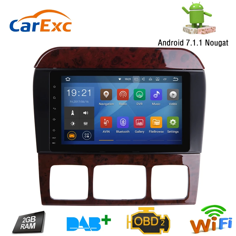 

8" Quad Core 2GB RAM 32G ROM Android 7.1.2 Car DVD Player for Mercedes Benz S CL Class W220 W215 S320 S430 S500 GPS Stereo Radio