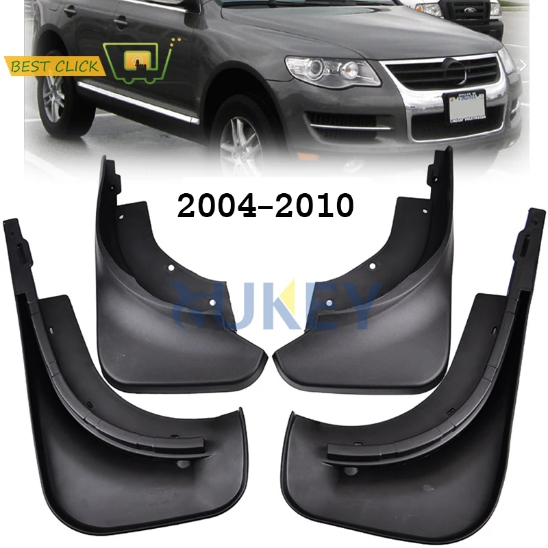

Set Molded Mud Flaps For VW Touareg Mk1 2008 2009 2010 Facelift Mudflaps Splash Guards Front Rear Mud Flap Mudguards Fender Kit