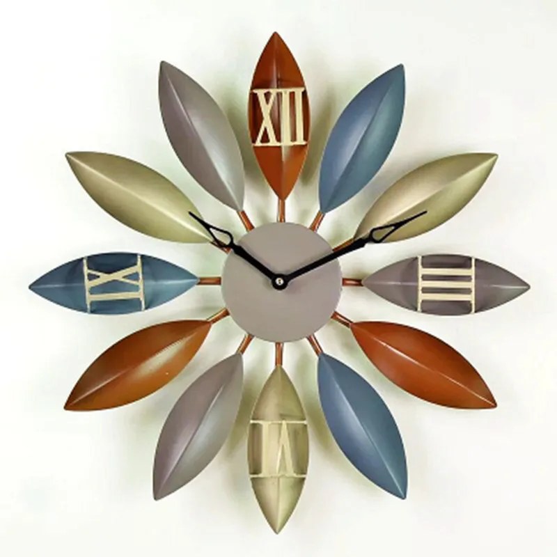 Скандинавские электронные часы римские цифры настенные часы детская спальня Средиземноморский Прованс тишина лодка лист настенные часы x2117