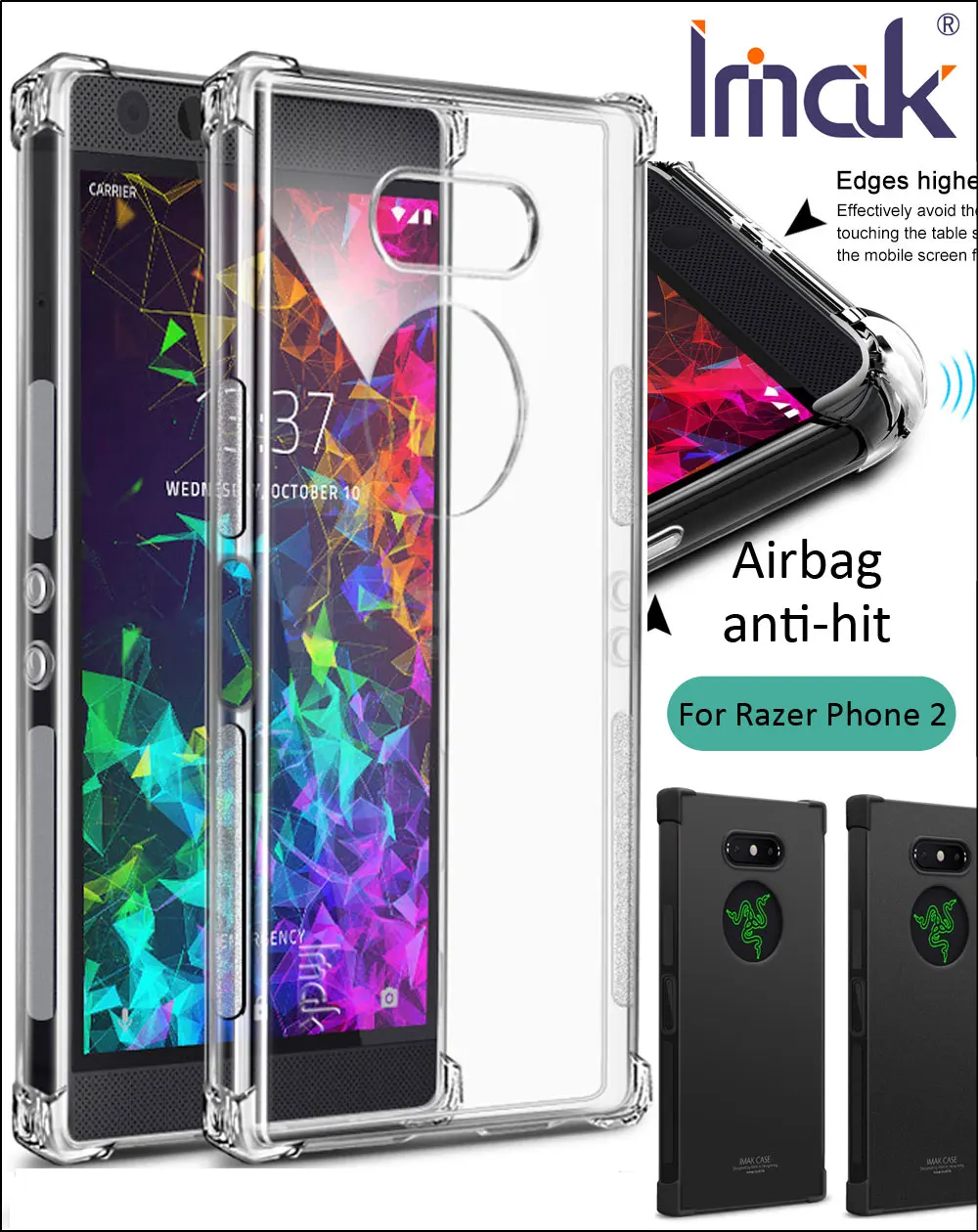 IMAK Чехол с &quotвоздушной подушкой&quot для Razer Phone 2 Phone2 противоударный мягкий