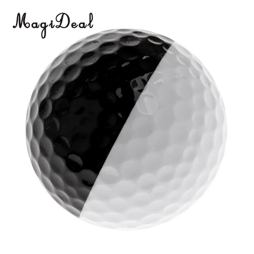 MagiDeal Professional Golf Ball - Golf Training Soft Balls - Practice Ball Black and White