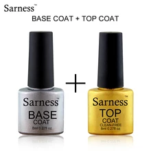 Sarness Базовое покрытие гель верхнее покрытие цветной гель лак для ногтей прозрачный цветной Топ гель Vernis Полупостоянный УФ Блеск грунтовка для ногтей