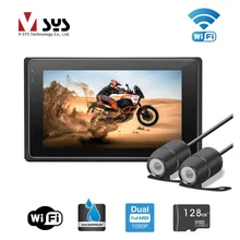 VSYS 3 0 M2F WiFi Support Dual font b Camera b font 1080P Motorcycle DVR Motorbike