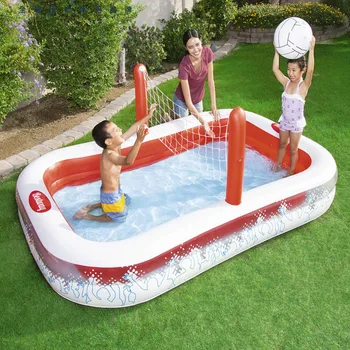 

Bestway 253*168*97CM Inflatable Marine Ball Pool Infant Children's Paddling Pool Volleyball Pool Thickening With Pump