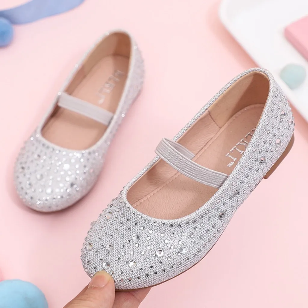 

toodler girl shoes Rhinestone Princess Shoes Autumn Flat Soft Peas girls shoes flats Party Casual Shoes footwear for kids shoes