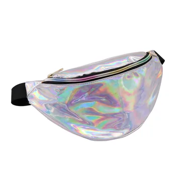 

PU laser waist bag Thighbags fanny pack for women holographic leg bag leather for women's Belt buckle heuptas a case for phone
