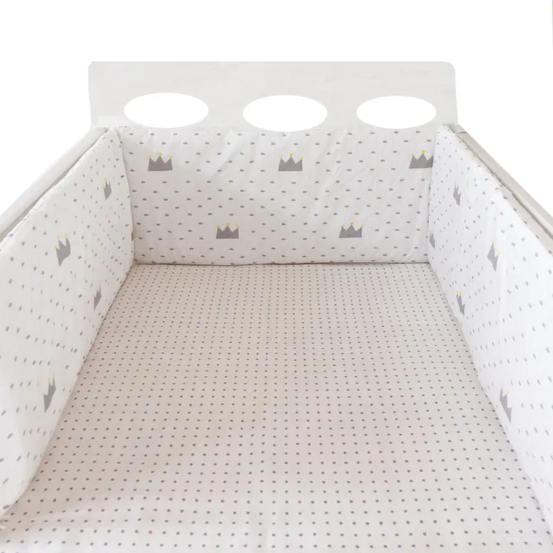 Простой стиль u-образный бампер для детской кровати, съемный Хлопковый бампер для детской кроватки, защита для кроватки, длинный бампер для кроватки, 200*30 см