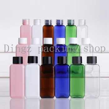 

Breeze 100pcs/lot 50ml Square Screw Cap High Quality Perfume Bottle Fashion And Lovely Refillable Perfume Empty Cosmetic Bottles