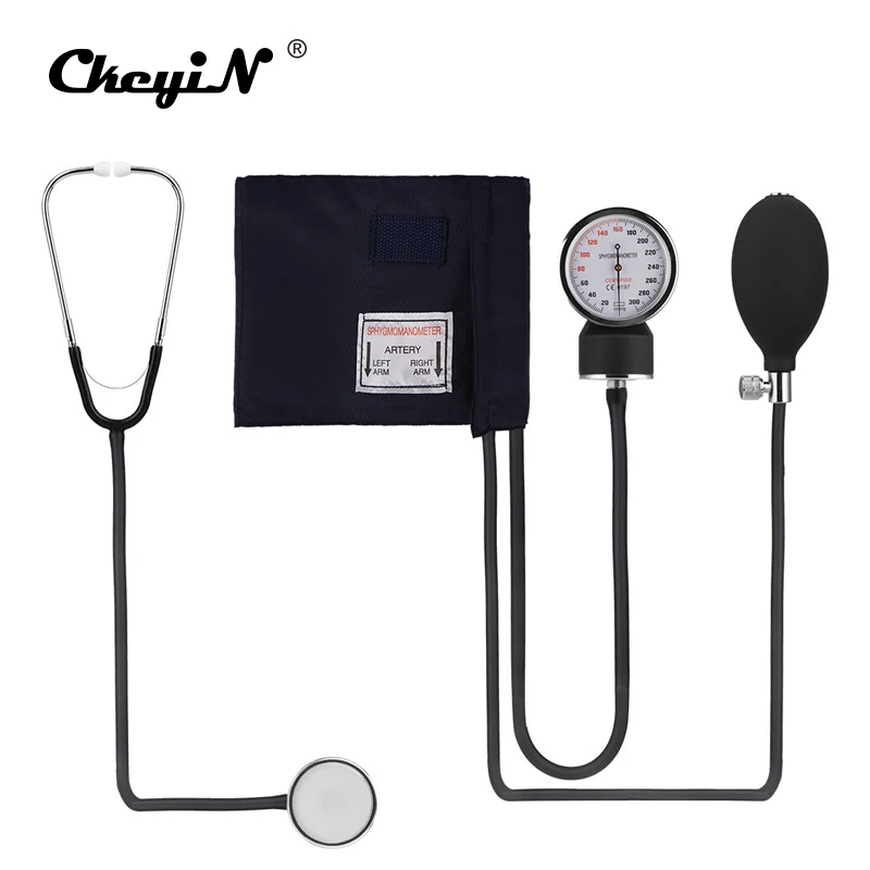 Kaufen Professionelle Medizinische Manuelle Blutdruckmessgerät Manschette Blutdruck Monitor Stethoskop Arzt Haushalt Messen Gerät Mit Tasche