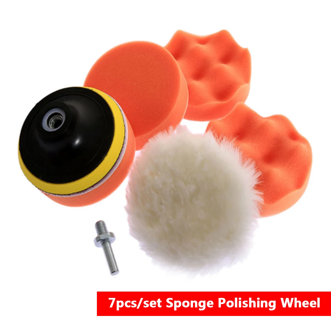80mm Buffing Pad Auto Car Polishing Pad Kit Buffer + Drill Adapter M10