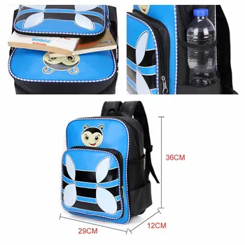 

Cute Bee Print Backpack Kids School Bags for Girls Boys Cartoon Pattern Children Backpacks New