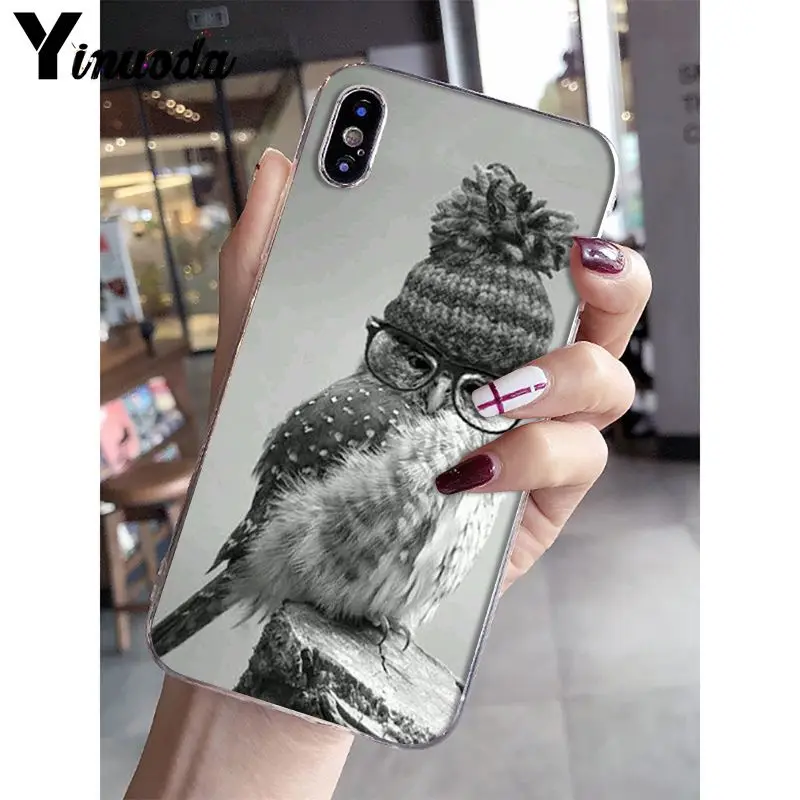 Yinuoda чехол для телефона из ТПУ с изображением Ночной Совы iPhone 6S 6plus 7 7plus 8 8Plus X Xs MAX 5