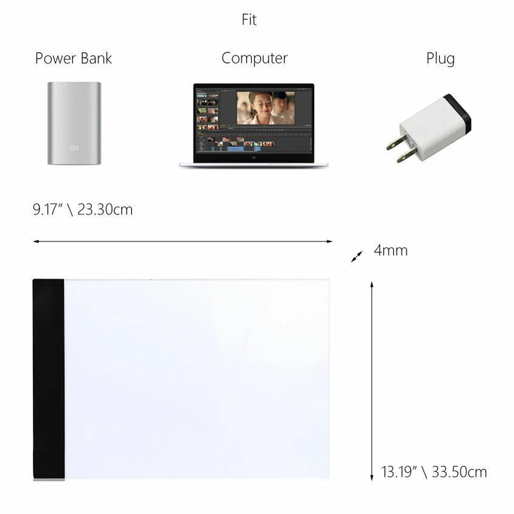Цифровой А4 светодиодный графический планшет для рисования знак дисплей Панель светящаяся доска подарок