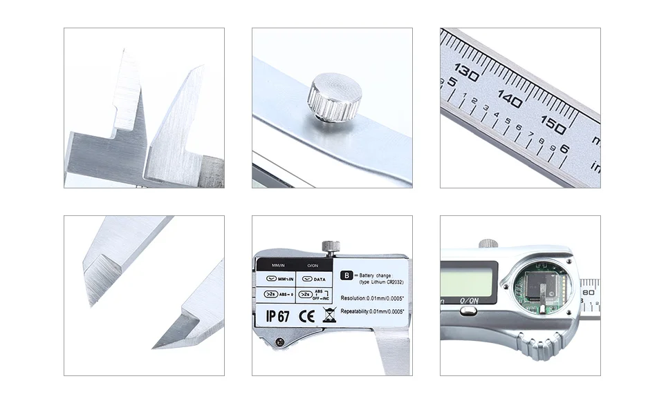 Syntek IP67 Водонепроницаемый цифровой точной Нержавеющая сталь штангенциркуль абсолютное кодирование Системы 150 200 300 мм 6 8 12 дюймов CE SGS