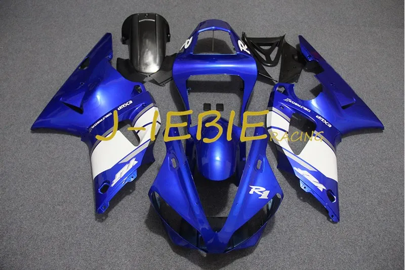 

Blue white black Injection Fairing Body Work Frame Kit for Yamaha YZF 1000 R1 2000 2001