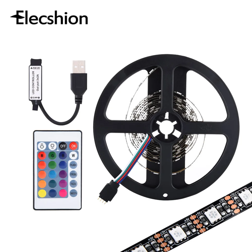 Купить elecshion USB светодиодов СМД 5050 3528 свет телевизор гибкий ...