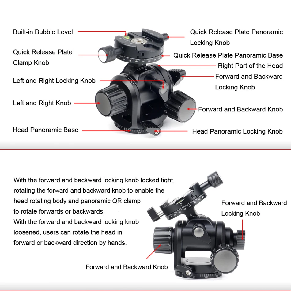 SUNWAYFOTO GH-PRO зубчатая головка панорамирования зажим сделано для Gitozo Manfrotto Benno штатив GH PRO