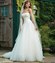 BacklakeGirls Custom Made Sleeveless Wedding Dresses Off The Shoulder Court Train A Line Bride Dress 2017