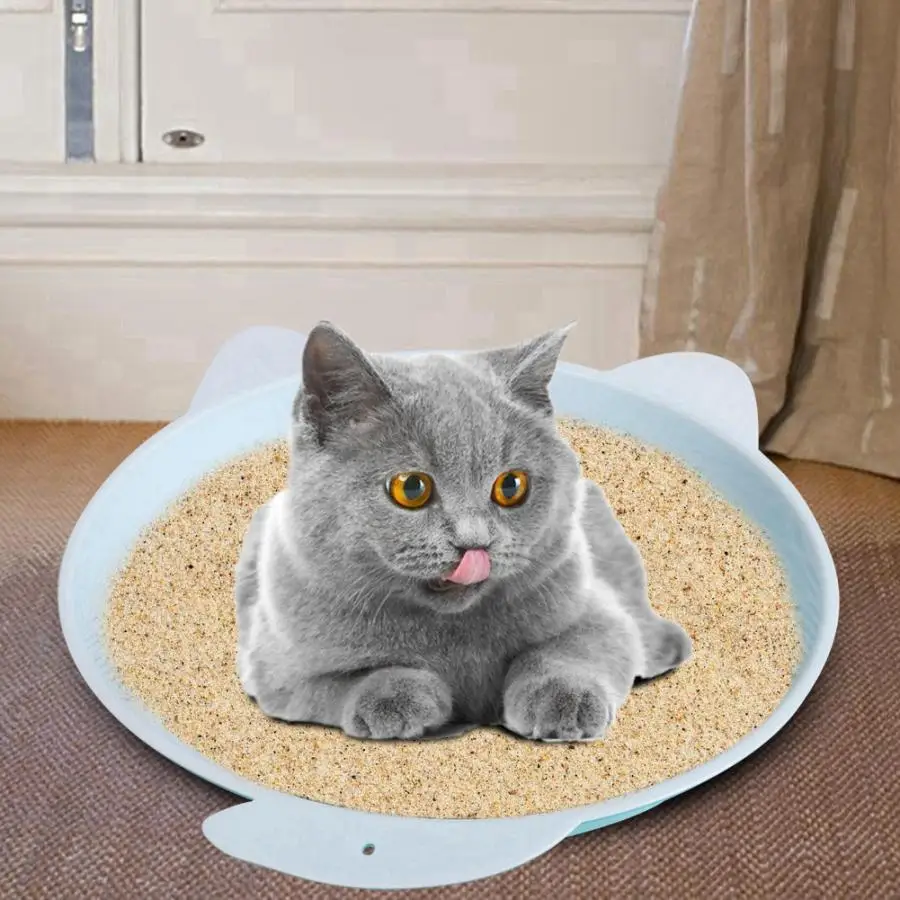 Мультяшная форма двухслойный фильтр сетка кошачий ящик для мусора профессиональная кошка обучение Туалет песочница кошка емкость для наполнителя кошачих туалетов