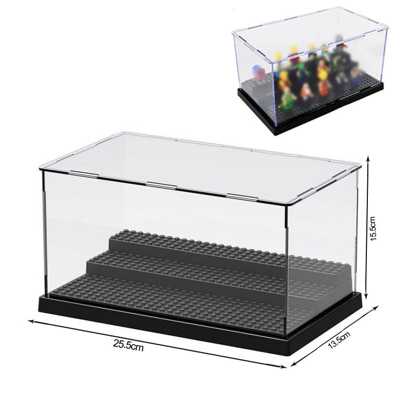 Classic Deluxe Acrylic Collectible Item Mini Display Case Building Blocks Figures Display Box