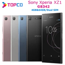 Разблокированный мобильный телефон sony Xperia XZ1 G8342 с двумя sim-картами, 4G, Android, четыре ядра, 5,2 дюймов, 19MP ram, 4 Гб rom, 64 ГБ NFC