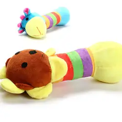 Плюшевые Жираф, Лев панда пищащая игрушка для питомца жевательные игрушки ПЭТ звук играть кукла собака жевательные плюшевые PP Stick