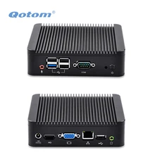 Quad Core Mini PC J1900 с DDR3 Оперативная память и твердотельный накопитель mSATA безвентиляторный мини-ПК с последовательным Порты и разъёмы