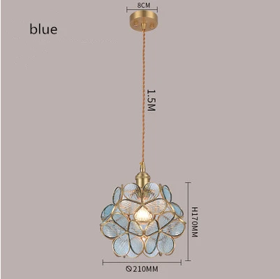 Цветной подвесной светильник в виде цветка современная роскошная стеклянная Подвесная лампа - Цвет корпуса: blue