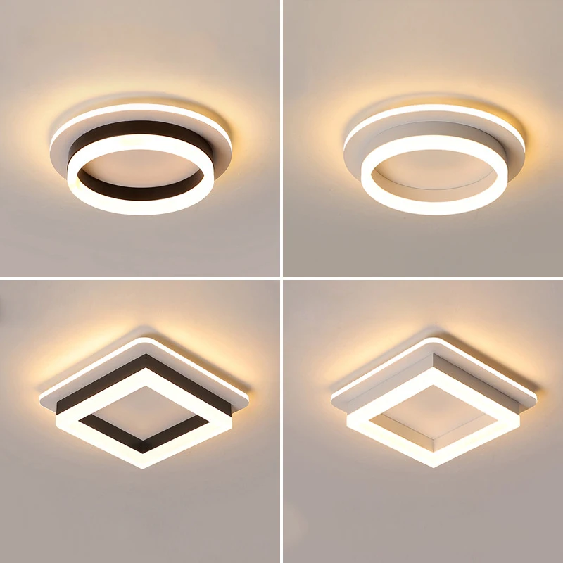 Современный 23 Вт светодиодный потолочный светильник для прихожей, веранда балкон, спальни, гостиной, поверхностного монтажа, квадратный/круглый светодиодный потолочный светильник