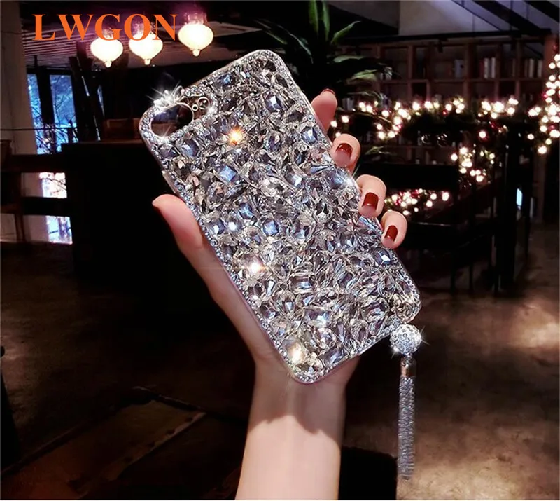 Bling чехол для huawei mate 20 pro 20X P9 плюс P20 Pro nova 3e P10 Lite P Smart + 3i 7 s случае горный хрусталь