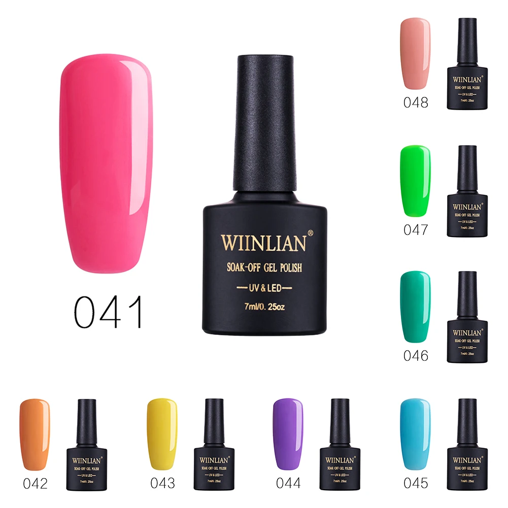 Women Fashion Solid Color 7ml Nail Art Soak off Gel Polish Beauty
